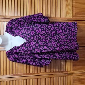 NY Collection Purple n Black Top sz X-Large